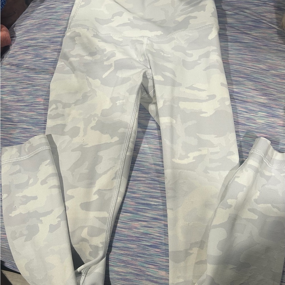 Lululemon White Camouflage Leggings